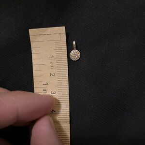 14K Gold Diamond Circle Pendant